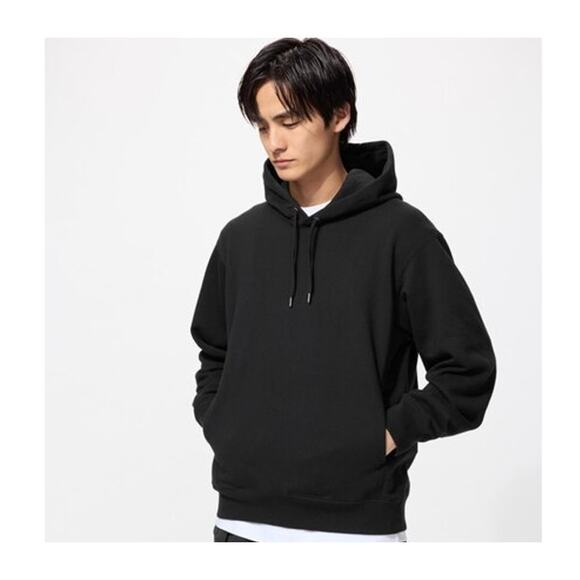Uniqlo Unisex Small Black Sweat Pullover Hoodie [0421] - Picture 1 of 9